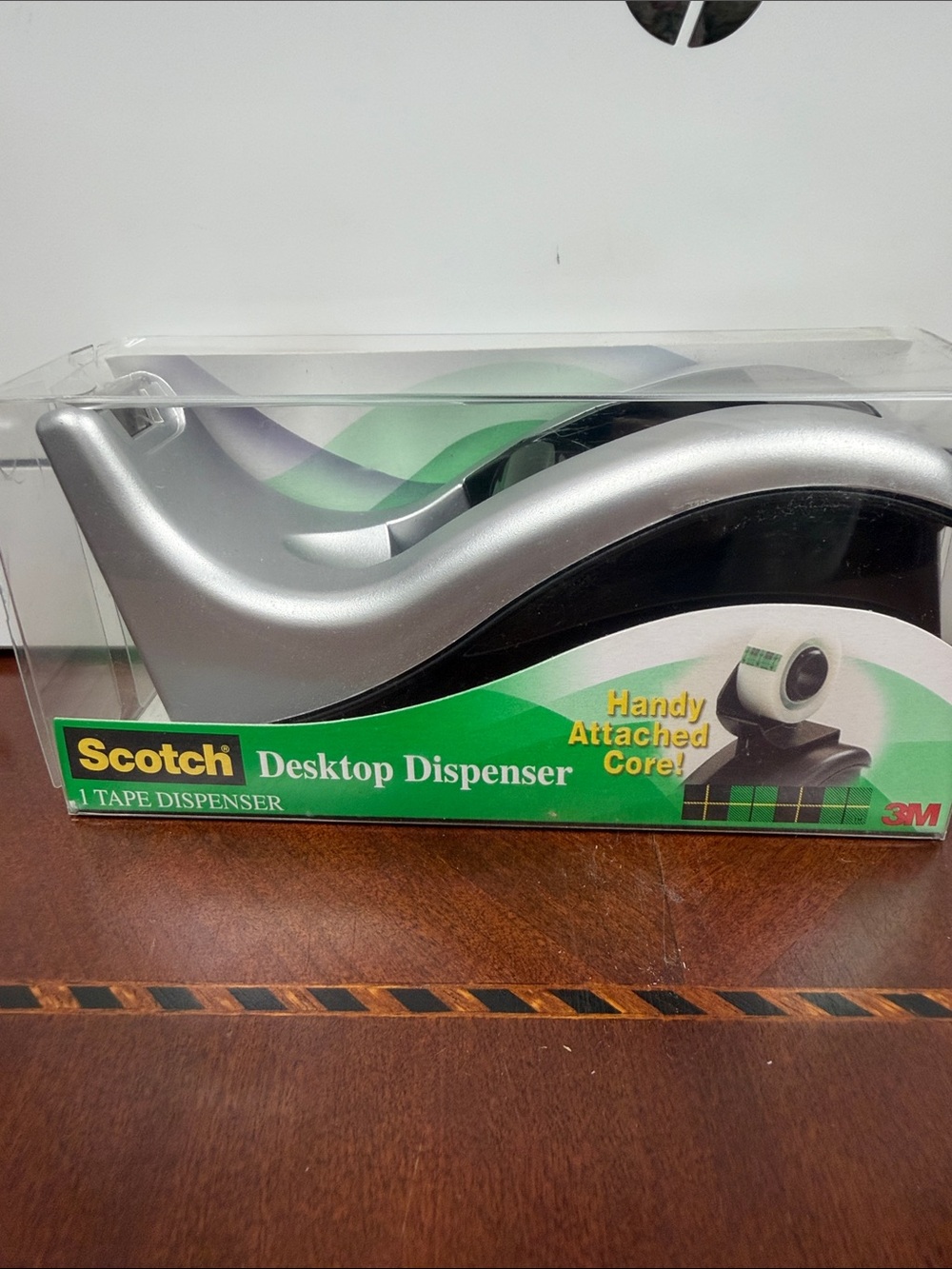 NIB Scotch Silver Desktop Tape Dispenser - Silver
